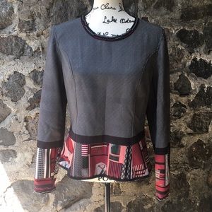 Save the Queen peplum top size Large